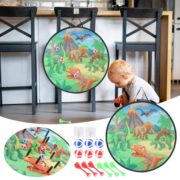 Oioii Dart Board with Balls for Kids 3-5: Large Board Games Toys for Kids Ages 4-6 8-12 - Indoor Outdoor Activities Party Games - Birthday Gifts for 3 4 5 6 7 8 9 11 12 Year Old Boys Girls(as show)