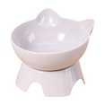 thumbnail image 1 of Oioii Detachable Elevated Cat Bowls, Tilted Raised Cat Food Bowl Anti-Vomiting,Whisker Friendly, Large Adjustable Cat Dishes for Protecting Spine, Adult Kitten, Gray, 1 of 3