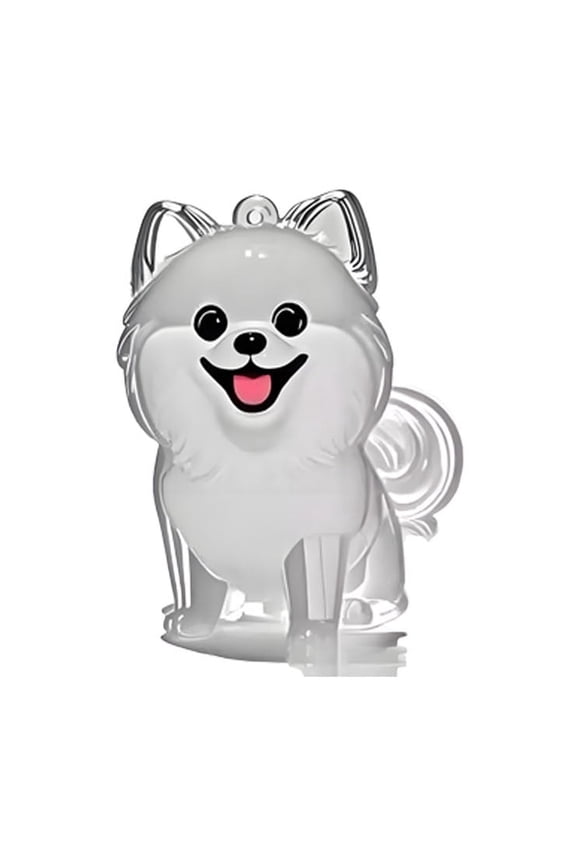 Dog Hair Collector Keychain Charm Memorial Storage Box, Transparent Bottle for Pet Hairs Keychain, Pets Fur Keepsake Keyring for Collecting Hair, Portable Pet Memory Capsule,A