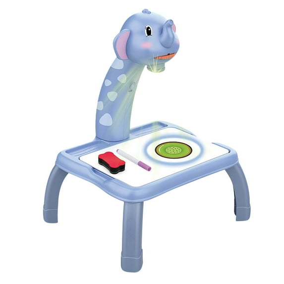 Oioii Drawing Projector with Projection Painting Set, Projector Table Drawing Toy, Portable Art Creation Projector, Multifunctional Painting & Drawing Play Accessory,Blue