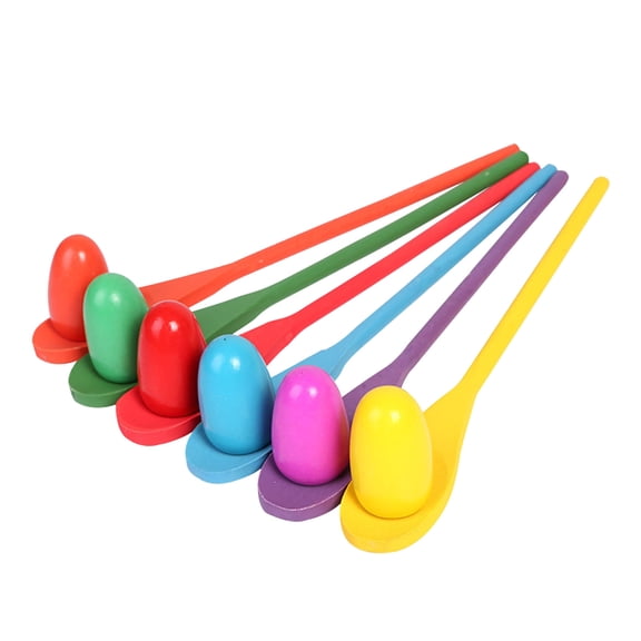 Oioii Easter Eggs and Spoon Game Prop, Party Picnic Design, Lightweight Portable, Interesting Sporting Game, Exquisite Festival Prop, for Easter Event & Outdoor Play & Party Leisure,As Shown