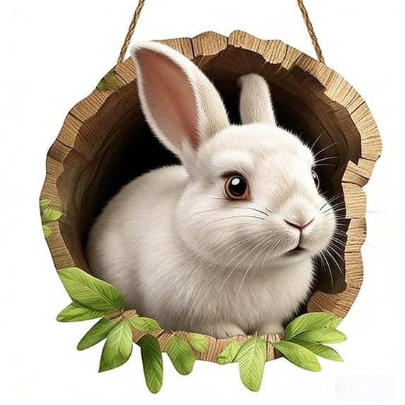 Oioii Easter Welcome Door Sign Wooden Hanging Decoration Colourful Design With Easter Bunny For Front Door Spring Easter Festival Home Decor,A