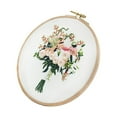 thumbnail image 1 of Oioii Full Range of Embroidery Stamped Embroidery Cloth with Floral Pattern DIY Kit, Handmade Needlework Set for Home Decor and Creative Craft Gifts, Mother's Day Gift, Mother's Day Ornament, D, 1 of 2