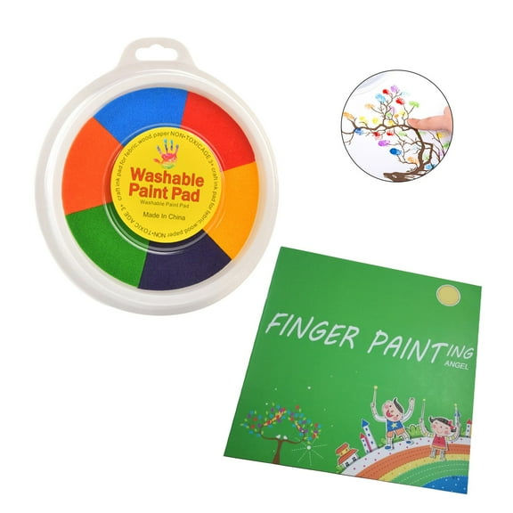 Oioii Funny Finger Painting Kit Finger Drawing Toy Kid's Washable Finger Paint Set Creative Art Education Imagination Training Handmade Leisure Art Activity,As Shown