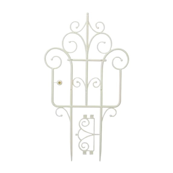 Oioii Garden Fence Stackable Climbing Plant Support, Plastic Picket Fence Edgings for Lawns, Flowerbeds, Plant Borders and Decorative Yard Landscape,White