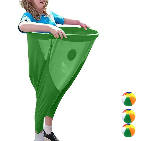 Oioii Granny Pants Outdoor Game,Ultimate Granny Pants Yard Game (With 3 Bouncy Balls),Giant Outdoor Recreational Tossing Games,Team Relay Family Reunion Party Field Game Set, Green