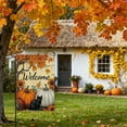 thumbnail image 1 of Oioii Happy Thanksgiving Fall Garden Flags Pumpkins Yard Flags,Small Thanksgiving Day Garden Decor for Autumn Outside Porch Lawn Holiday, 1 of 6