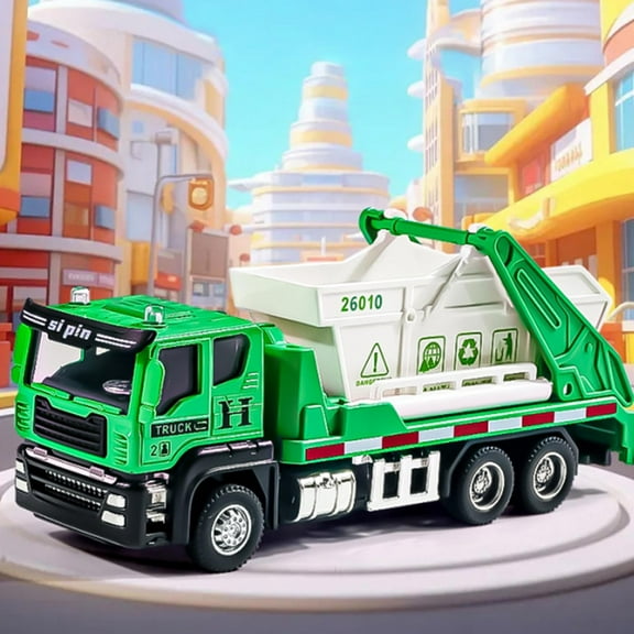 Oioii Heavy Duty Construction Site Playset, Metal Dump Truck, Excavator Digger Backhoe, Tractor Bulldozer Diecast Vehicle, Outdoor Sandbox Car Toy, Birthday Gift 3-6Year Old Boy Kid Toddler