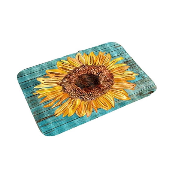 Oioii Home Bedroom Sunflower Doormat, Soft Non-Slip Floor Rug, Cute Pattern Carpet Mat for Living Room, Kitchen, Bathroom and Home Decoration,C
