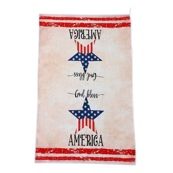 Oioii Independence Day Patriotic Kitchen Dish Towel, Durable Polyester Table Platter Towel, Multi-Purpose Cleaning Rag for Home Kitchen and Festival Party Decor.,A