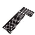 thumbnail image 1 of Oioii Kitchen Printed Non-Slip Carpet Set of 2, Microfiber Soft Kitchen Rugs, Absorbent Bathroom Rugs for Kitchen Floor, Bathroom, Laundry Room, Hallway, Non-Slip Backing Home Decor,Black, 1 of 2