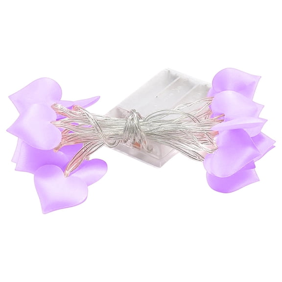 Oioii LED Light Fabric Peach Heart String Lights, Romantic Girl Heart Room Decor Lamp, Soft Warm Fairy Lights for Bedroom Wall Party Decoration,As Shown