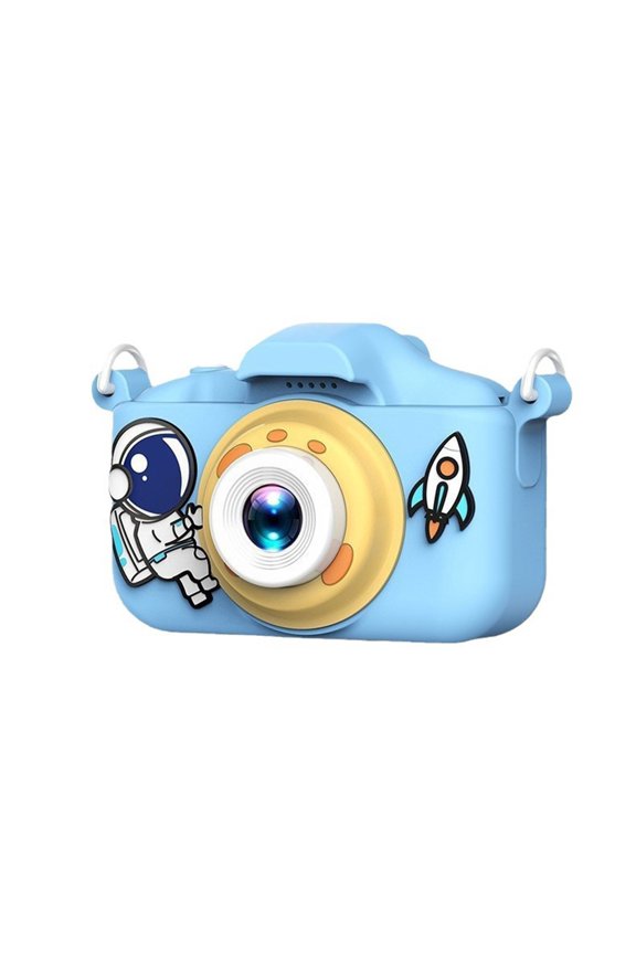 Mini Dual-Lens Camera, Beginner-Friendly Front & Rear Camera, Portable Compact Digital Camera, Lightweight Handheld Photo Video Camera for Starter,Blue