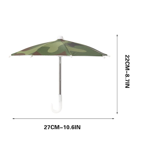Oioii Mini Sunshade Umbrella for Motorcycle, small portable sun rain umbrella, cute toy umbrella for decoration, kids play and small furniture decor.,F
