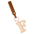 thumbnail image 1 of Oioii New Leather English Letter Keychain, Fashion Car Key Hanger, Exquisite Bag Pendant Accessory, Stylish Key Ring For Men Women Daily Use,F, 1 of 4