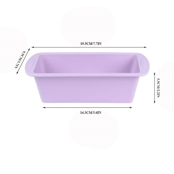 Oioii Non-Stick Rectangular Mini Loaf Pan, Flexible BPA-Free Bread Baking Mold, Easy Release Cake Tray, Ideal for Homemade Bread, Cake and Dessert Baking.,Purple