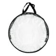 thumbnail image 1 of Oioii PVC Transparent Round Storage Bag, Clear Waterproof Zipper Storage Pouch, Lightweight Portable Organizer Bag, For Cosmetics Small Accessories Sundries,Black, 1 of 9