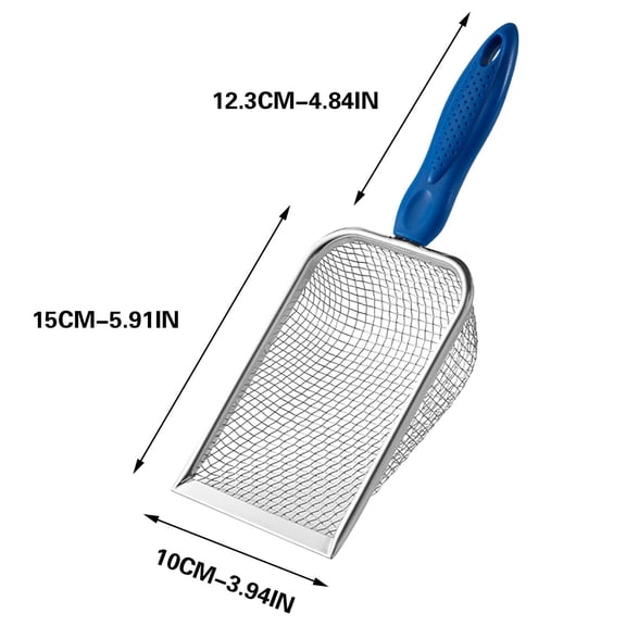 Oioii Portable Garden Sieve with Stainless Steel Handle, Soil Compost & Sand Screening Tool for Garden Planting, Durable Gardening Filter Riddle,Blue