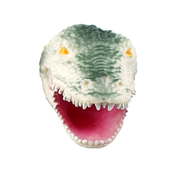 Oioii Realistic Crocodile Hand Puppet Role Play Toy Kids Soft Rubber Finger Glove Puppet Creative Interactive Toy for Story Telling Imaginative Play Party Favors Leisure Indoor Activity,Green