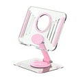 thumbnail image 1 of Oioii Rotating Desktop Tablet Stand, Universal Foldable Holder for Phone and Tablet, Portable Adjustable Stand for Home, Office and Travel Use,Pink, 1 of 6