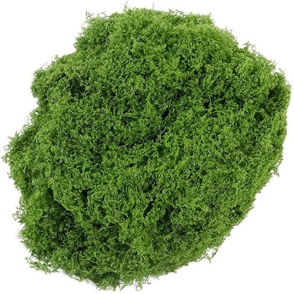 Oioii Simulated Moss Artificial Moss Green Plants, Decorative Landscaping Potted Grass Pavement, DIY Filamentous False Moss for Garden and Home Decor.,L