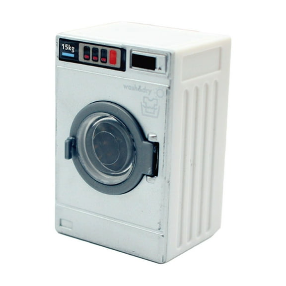 Oioii Simulation Drum Washing Machine Model, Openable Versatile Mini Scene Prop, Exquisite Home Decoration Ornament, Perfect Holiday and Birthday Gift for Play and Decor Use,White