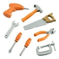 thumbnail image 1 of Oioii Simulation Repair Tool Model Kit, Complete Cognition Tool Set with Drill Screwdriver Wrench Pliers Hand Saw,Educational Hands-on Play Toy for Early Tool Cognition,Orange, 1 of 6