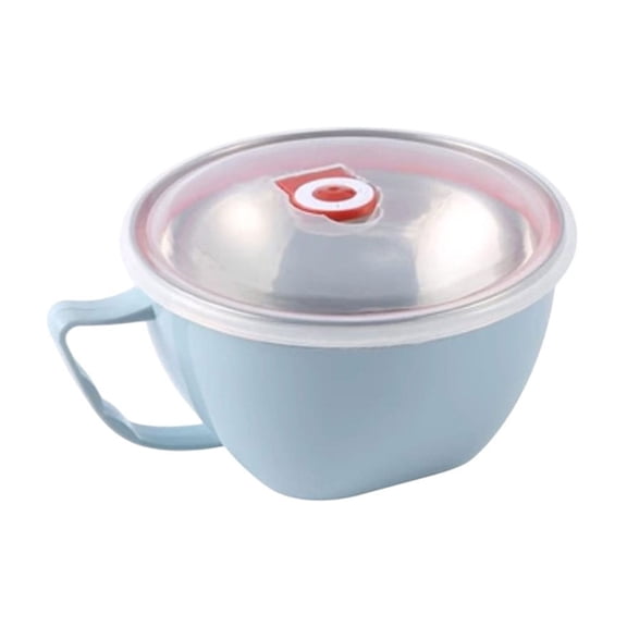 Oioii Small Rice Bowl and Soup Bowl Made of Straw Material, Household Tableware for Students with Anti-Scald Surface, Great for Rice, Soup and Noodles.,Blue