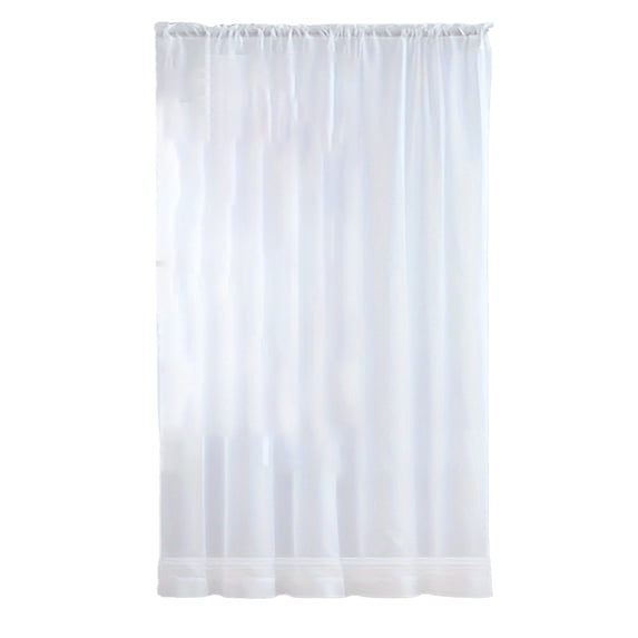 Oioii Solid Color Sheer Voile Curtains, Light-Filtering Semi-Sheer Drapes, Polyester Rod Pocket Window Curtains for Bedroom, Living Room and Home Decoration.,White