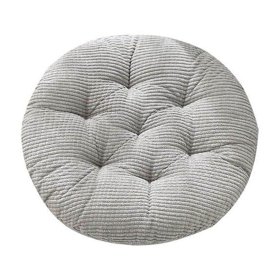 Oioii Solid Color Thick Padded Chair Cushion, Soft Seat Pad and Floor Cushion for Kitchen Dining Chairs, Patio, Garden and Home Indoor Outdoor Use,Gray