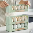 thumbnail image 1 of Oioii Stackable Egg Organizer for Refrigerator Door - Kitchen-Specific Proprietary Egg Storage Box, Space-Saving Fridge Egg Holder with Fresh-Keeping Function, for Home Use, Household Supplies, Green, 1 of 6