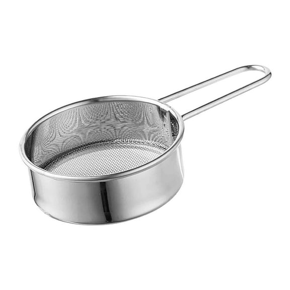 Oioii Stainless Steel Handheld Mini Powder Sieve, Fine Mesh Sifter for Sugar Powder, Flour and Matcha Powder, Essential Baking Tool for Kitchen and Pastry Making.,Silvery
