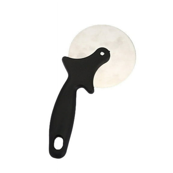 Oioii Stainless Steel Pizza Roller Knife, Durable Pizza Wheel Cutter, Sharp Circular Baking Tool, for Home Kitchen Pizza Cake Bread Pastry Baking & Cutting,Black