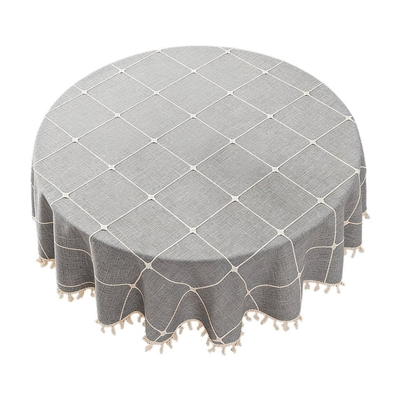Oioii Waterproof & Oil-Resistant Tassel Tablecloth, Decorative Table Cover for Restaurant, Party, Dining Room and Home Table Decoration,S