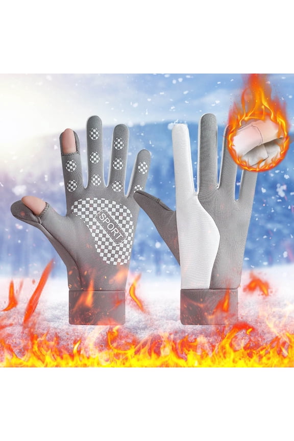 Winter Touchscreen Windproof Gloves, Cold Season Essentials, Winter Stuff, Gray