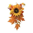 thumbnail image 1 of Oioii Fall Swag Artificial Flowers for Autumn Decoration Artificial Sunflowers Maple Leaf Hanging Floral Swag Wedding Arch Garland Wreath for Front Door Wall Decor Halloween Thanksgiving, 1 of 6