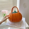 thumbnail image 1 of Oioii Women Pumpkin Shaped Crossbody Shoulder Bag Unique Weird Handbag Novelty Halloween Pumpkin Bag, 1 of 7