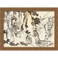 thumbnail image 1 of Oiran, a special beautiful courtesan 38x28 Large Gold Ornate Wood Framed Canvas Art by Katsushika Hokusai, 1 of 2