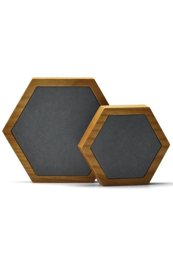 2PCS Hexagonal Solid Wood Jewelry Display Stand, Environmentally Friendly