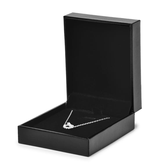 Oirlv Black Leatherette Necklace Pendant Box, Removable Insert, Elegant Jewelry Gift Box for Proposal, Engagement