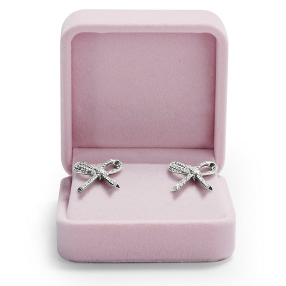 Oirlv 2.76" Pink Velvet Earrings Box, Earrings Gift Box for Studs, Dangles & Small Jewelry