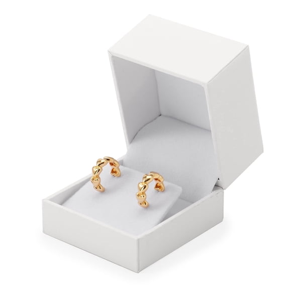 Oirlv Premium White Velvet Earring Gift Box, Jewelry Presentation Case for Studs & Drops, Ideal for Gifting, Anniversaries & Retail Display