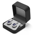 thumbnail image 1 of Oirlv Black Leather Earring Box - Premium Velvet Lined Jewelry Storage Case for Studs & Dangles, 1 of 10