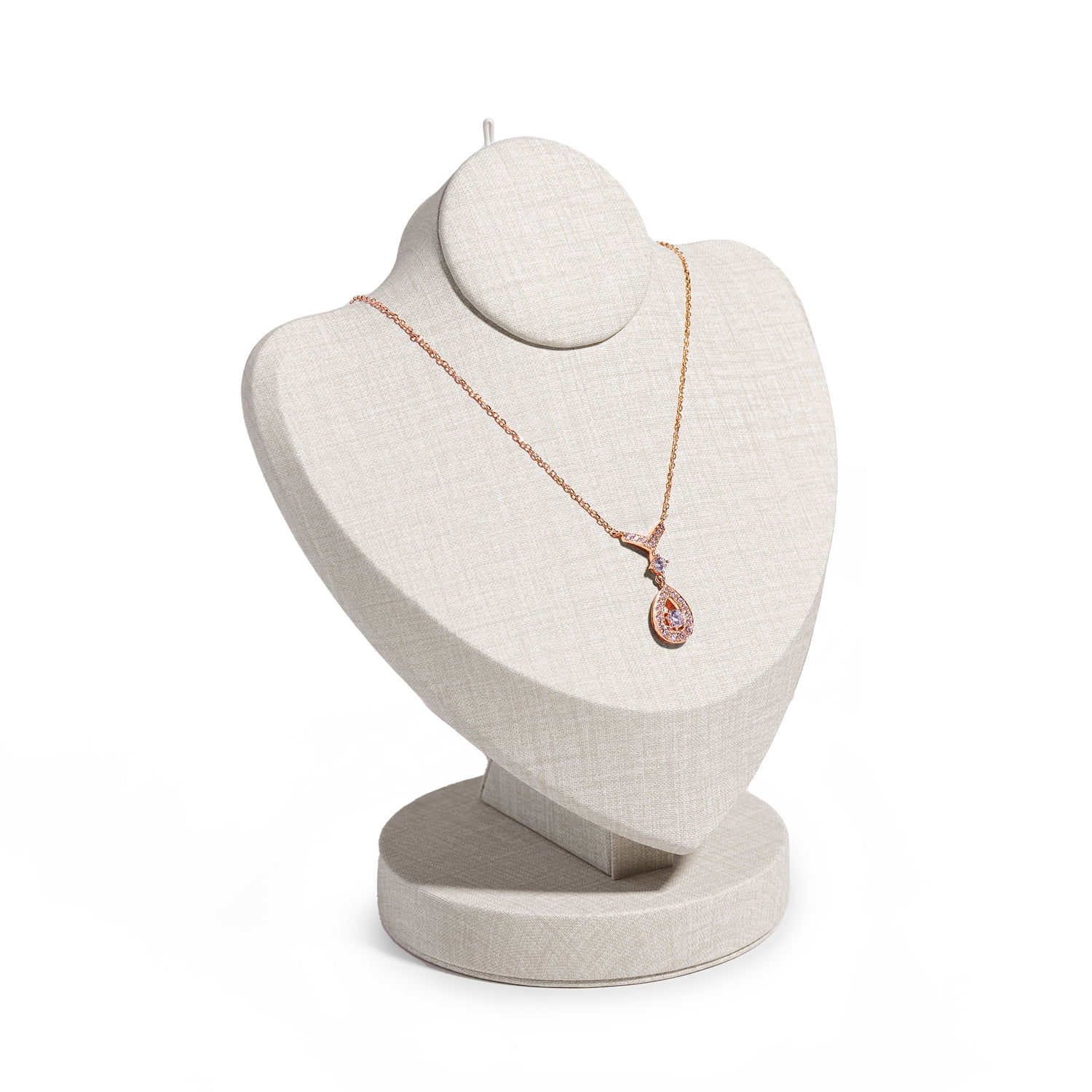 Oirlv Jewelry Bust Display Stand PU Leather Pendant Chain Leather Bust