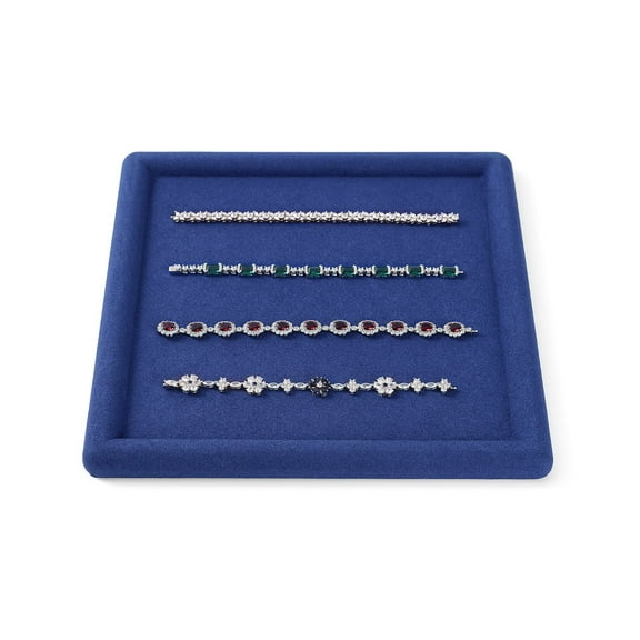 Oirlv Velvet Bracelet Display Aqua Blue Bracelet Holder Stand
