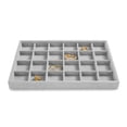 thumbnail image 1 of Oirlv 24-Slot Gray Velvet Jewelry Organizer Tray, Drawer Insert for Rings, Earrings & Small Accessories, Home & Retail Display, 1 of 8