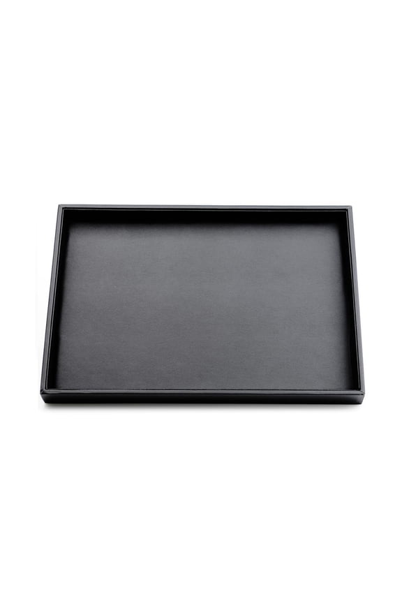 Black Leather Flat Display Tray Jewelry & Accessory Organizer