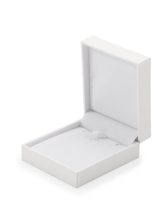 Necklace Gift Box, Portable Travel Jewelry Storage Case, Tangle-Free White Jewelry Box for Necklaces & Pendants, 1-Pack