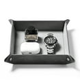 thumbnail image 1 of Oirlv Nightstand Catchall Travel for Men Valet Tray, Leather, Gray, 1 of 12