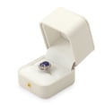 thumbnail image 1 of Oirlv Cream Leather Ring Box for Proposal, Wedding Ring Box, Gift Box Ring with Velvet Interior, 1 of 9